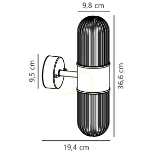 Kültéri fali lámpa KONYO Nordlux E27 2x40W fém fekete small 3