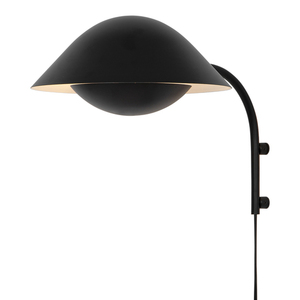 FREYA Nordlux E14 fali lámpa, fekete fém small 1