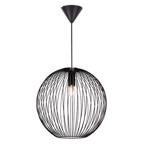 Nordlux Beroni 45 függőlámpa fekete E27 60 W, 45 cm-es fém búra small 1