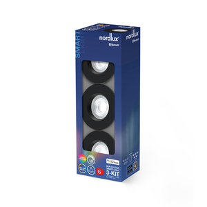 DonSmart Nordlux LED-es beépíthető lámpatest Műanyag fekete small 0