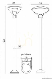 Kültéri álló postafény SU-MA TEO 1 fekete-antracit 169 cm E27 60W small 3