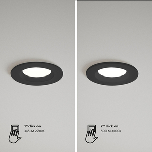 TIAKI Nordlux LED-es beépíthető lámpatest Műanyag Fekete small 3