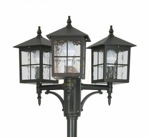 Kültéri pólusfény SU-MA Venice 3 karos állítható fekete patina jégüveg OGMWN 3 KW small 1