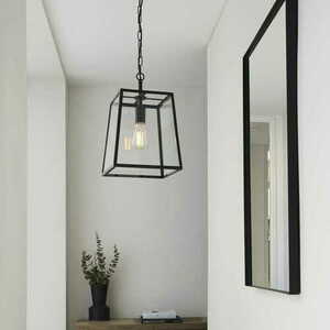 Függőlámpa Endon Hurst fekete acél üveg E27 LED dimmelhető 101541 small 2