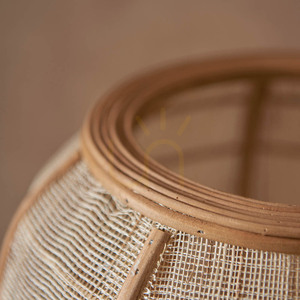 Endon Zaire 101687 állólámpa fekete, bambusz és len lámpaernyővel 132,5 cm small 8