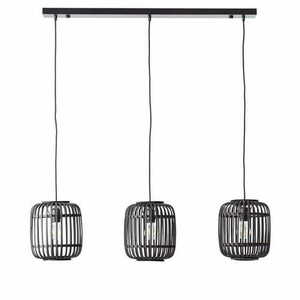 Függőlámpa Endon Mathias fekete acél-fa 3xE27 LED 101698 small 7