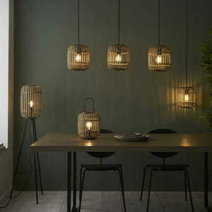 Endon Mathias fekete LED állólámpa acél-fa 128 cm E27 IP20 101774 small 2