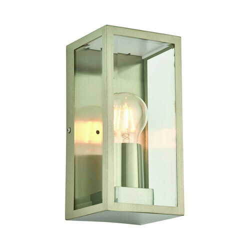 Jelölje be Kültéri fali lámpa Endon Oxford 53803 ezüst IP44 LED E27 rozsdamentes acél