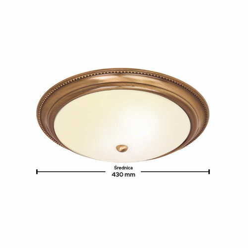 Jelölje be Mennyezeti lámpa Endon Atlas brass/ecru E27 43 cm 91121