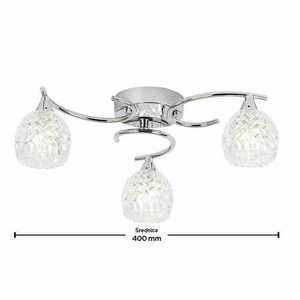 Mennyezeti lámpa Endon Boyer 3 fényes króm üveg G9 LED 40 cm small 2