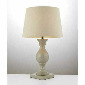 Állólámpa Endon Marsham krém/fa szövet 48 cm E14 LED small 1