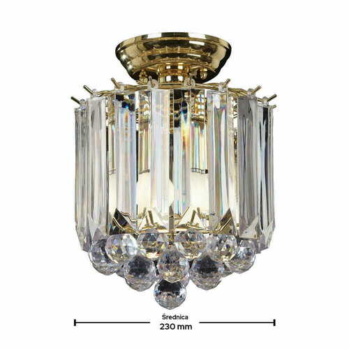 Jelölje be Mennyezeti lámpa Endon Fargo sárgaréz átlátszó/arany LED 24 cm