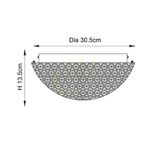 Endon Chryla 60103 króm és kristály mennyezeti lámpa, 3×G9, IP44, 30,5 cm small 7