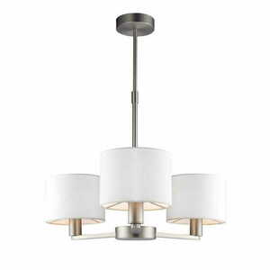 Függőlámpa Endon Daley 3 fényű ezüst-fehér LED, E14, 51 cm small 1