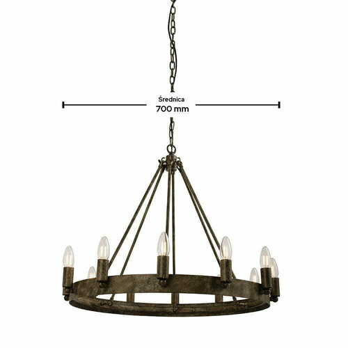 Jelölje be Függőlámpa Endon Chevalier 12 fényű E14 ezüst-barna acél 70 cm 61026