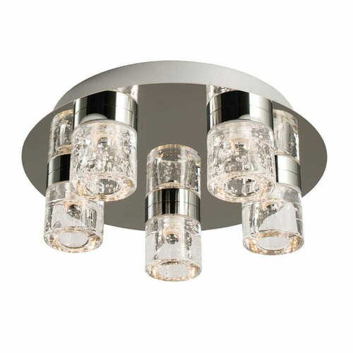 Jelölje be Endon Imperial LED mennyezeti lámpa króm 30 cm IP44 61358