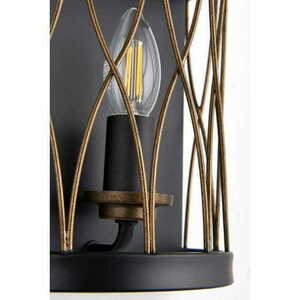 Fali lámpa Endon Heston fekete-réz E14 LED vintage 61499 small 3