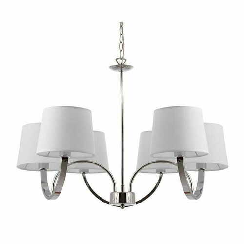 Jelölje be Endon Macy 6-ágú klasszikus függőlámpa fehér króm 70 cm 61709