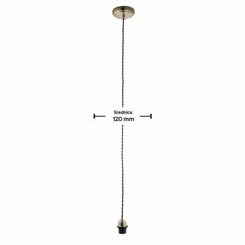 Jelölje be Függőlámpa Endon sárgaréz-fekete E27 LED 10W 12 cm 61809