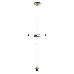 Függőlámpa Endon sárgaréz-fekete E27 LED 10W 12 cm 61809 small 1
