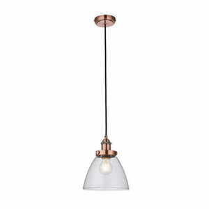 Függőlámpa Endon Hansen réz/átlátszó E27 LED IP20 76332 small 0