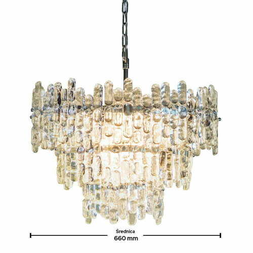 Jelölje be Endon Maya 76435 9-égős üveg-króm függőlámpa 66 cm