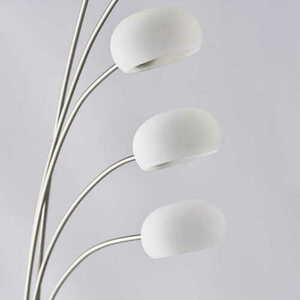 Endon Jaspa LED állólámpa ezüst nikkel fehér 185 cm 5 fényű 76568 small 3