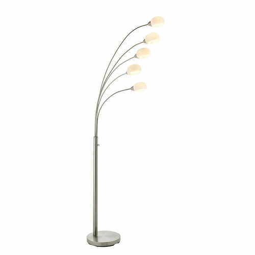 Jelölje be Endon Jaspa LED állólámpa ezüst nikkel fehér 185 cm 5 fényű 76568