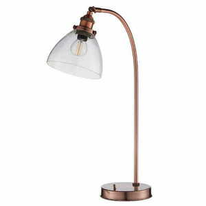 Endon Hansen 77861 antik réz üveg E14 asztali lámpa 53,3 cm small 1