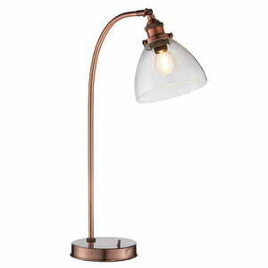 Endon Hansen 77861 antik réz üveg E14 asztali lámpa 53,3 cm small 0