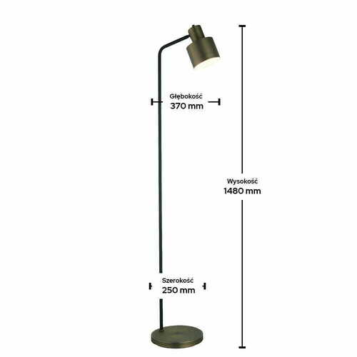Jelölje be Endon Mayfield állólámpa fekete/barna acél E27 148 cm 78706