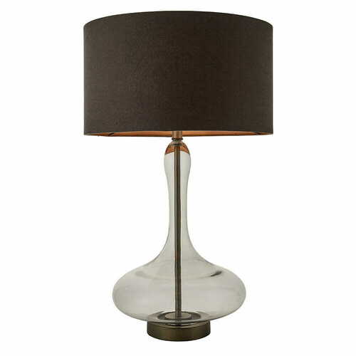 Jelölje be Endon Caia állólámpa barna/átlátszó szövet-üveg-fém E27 40W 62cm