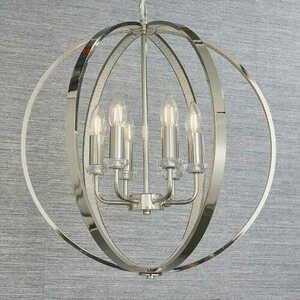 Függőlámpa Endon Ritz nikkel kristály 6 fényű E14 50 cm 81508 small 5