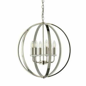Függőlámpa Endon Ritz nikkel kristály 6 fényű E14 50 cm 81508 small 0
