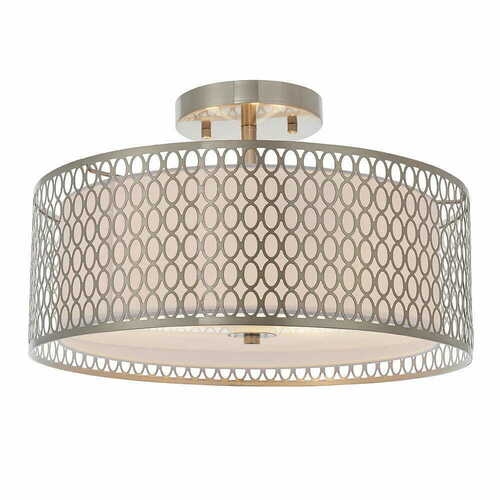 Jelölje be Mennyezeti lámpa Endon Cordero ezüst-fehér 3 izzós LED 43 cm