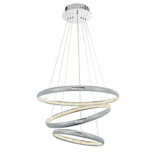 Jelölje be Függőlámpa Endon Ozias króm kristály LED 55 cm 90292