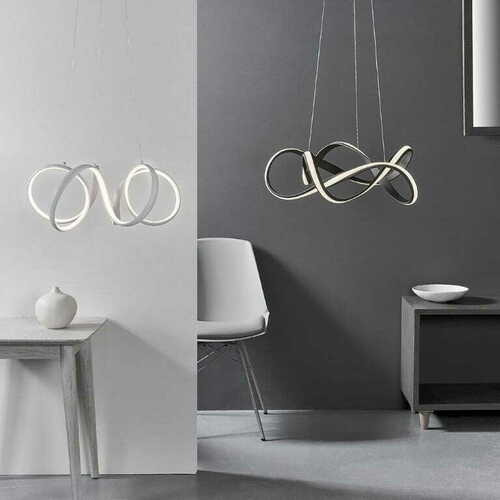 Jelölje be Endon Synergy LED függőlámpa fehér-barna 63 cm 41W dimmelhető