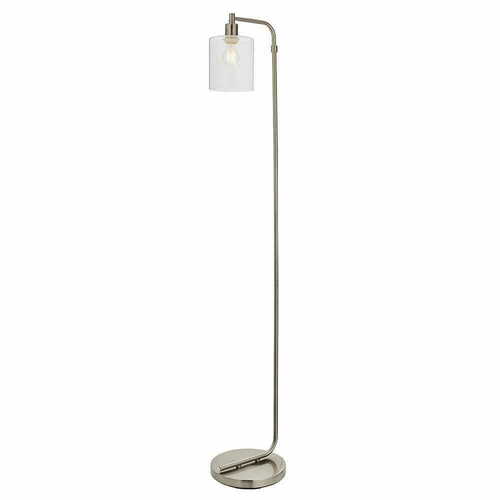 Jelölje be Endon Toledo állólámpa nikkel/átlátszó E27 152 cm 90557