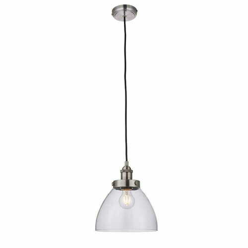 Jelölje be Függőlámpa Endon Hansen ezüst/átlátszó E27 LED, 22,5 cm 91738