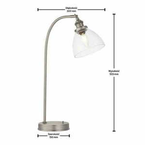 Állólámpa Endon Hansen ezüst üveg E14 53,3 cm 91740 small 1