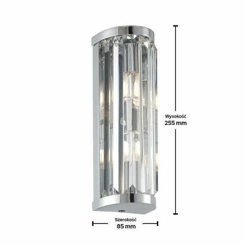 Jelölje be Endon Shimmer króm kristály LED fali lámpa 91820