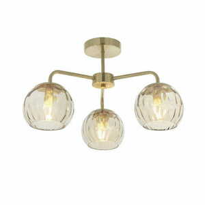 Mennyezeti lámpa Endon Dimple 3-fényű arany üveg E14 52 cm 91968 small 0