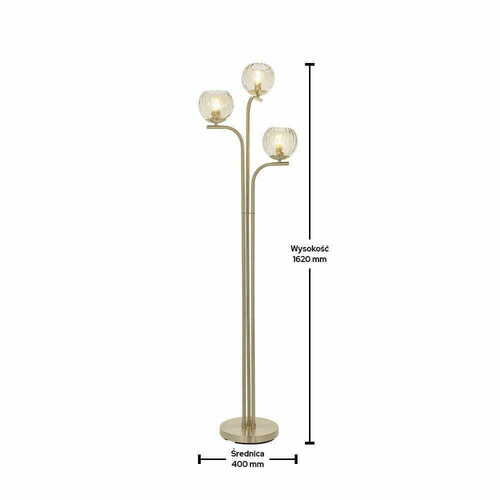 Jelölje be Állólámpa Endon Dimple arany sárgaréz üveg 162 cm 91974