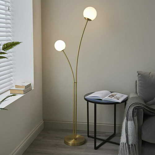 Jelölje be Állólámpa Endon Bloom sárgaréz-fehér, G9, 160,8 cm, 92219