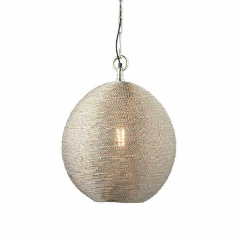 Jelölje be Függőlámpa Endon Asha 93430 nikkel acél E27 LED szabályozható 37 cm