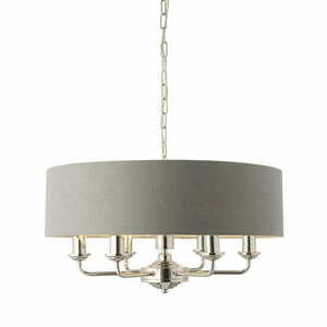 Függőlámpa Endon Highclere 94373 szürke/króm 55 cm klasszikus small 0