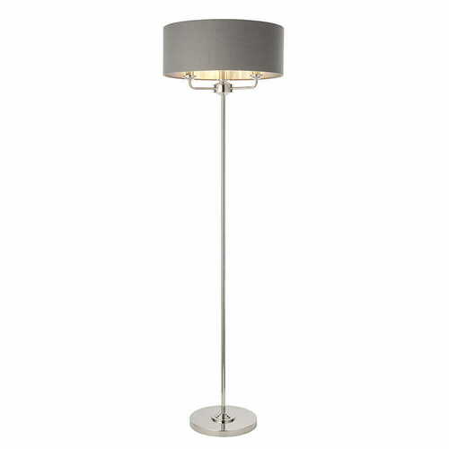 Jelölje be Állólámpa Endon Highclere 94378 szürke/króm klasszikus 3 égős E14