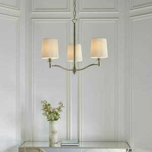 Függőlámpa Endon Ortona 95828 nikkel-fehér 3 fényű E14 62 cm small 1