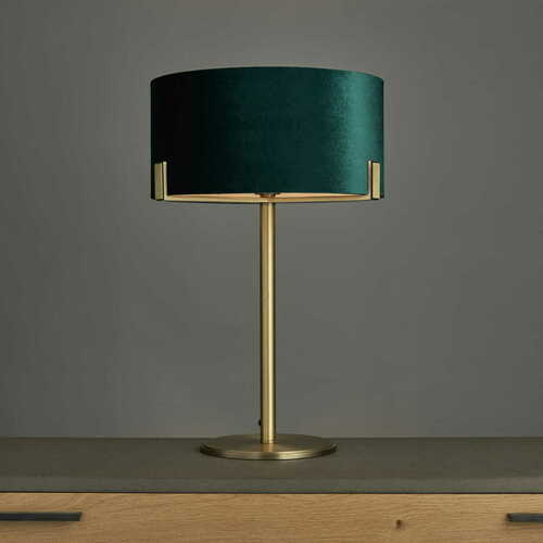 Jelölje be Állólámpa Endon Hayfield zöld/sárgaréz, E27, 59 cm, 95837