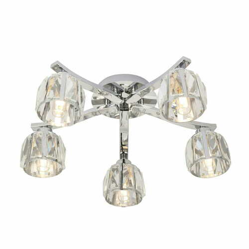 Jelölje be Endon Ria króm kristály LED mennyezeti lámpa 45 cm IP44 96454